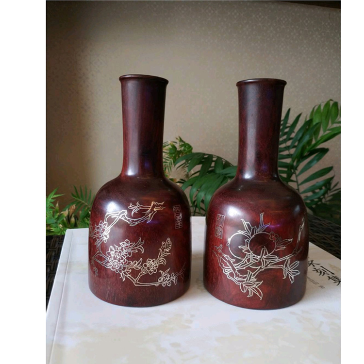 徐凤鸣《春华秋实》摇铃尊对瓶